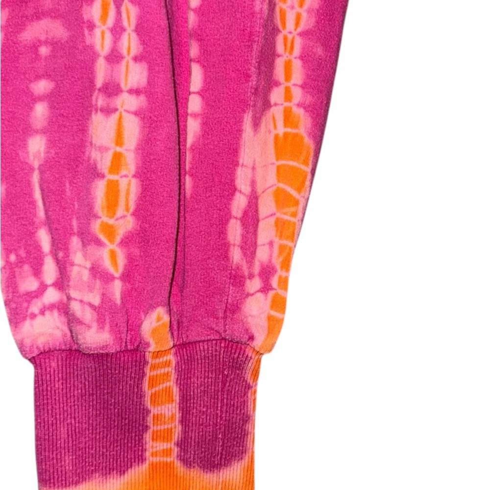 Abacaxi Pink Orange Tie Dye Jogger Pants | Size S–L | Ethical Slow Fashion - Picture 4 of 9